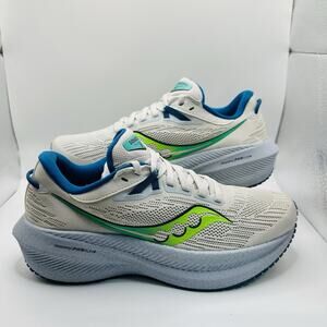 Saucony Triumph 21 Women's Size 7.5 Fog / Mint Lace Up Athletic Shoes S10881-117